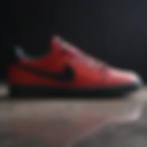 Red and Black Nike Sneaker Side Profile