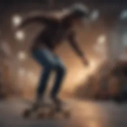 Skateboarder selecting gear online