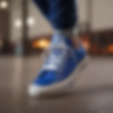 Close-Up of Royal Blue Converse Low Top Sole Grip