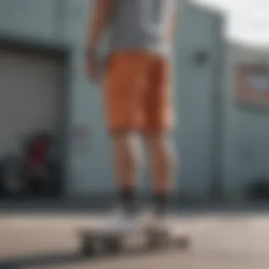 Drifter Hybrid Shorts Styled on Skateboard A stylish arrangement of Salty Crew Drifter Hybrid Shorts on a skateboard.