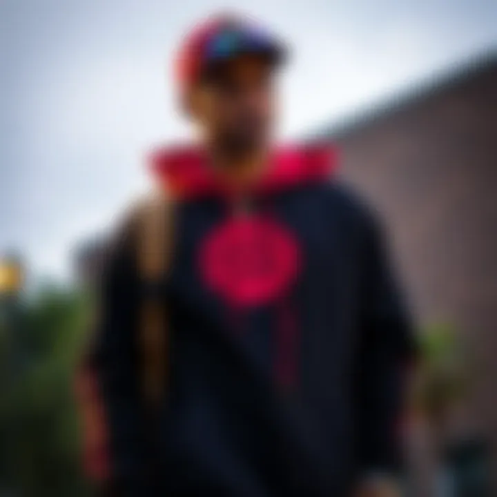 Fashionable Ensemble Incorporating Santa Cruz Skate Hoodie Stylish outfit featuring the Santa Cruz Skate Hoodie with complementary accessories