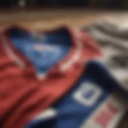 Abstract representation of Sixers basketball shirt evolution