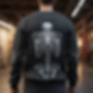 Celebrity Influence on the Skateboard Skeleton Sweatshirt Celebrity endorsing skateboard skeleton sweatshirt