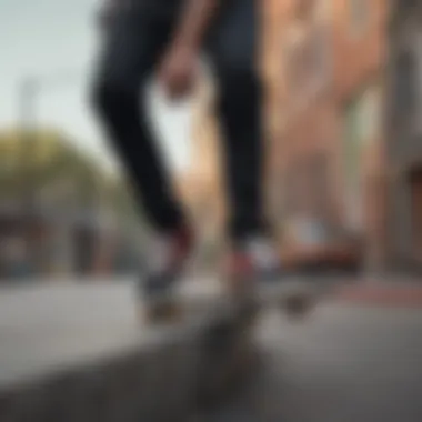 Skateboarder in action wearing Vans Kyle Pro shoes