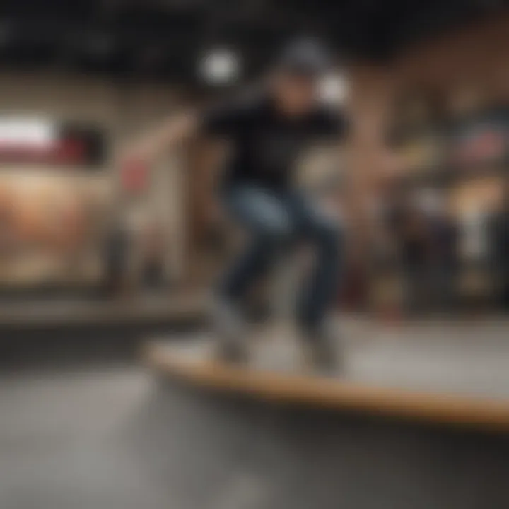 Skateboarder performing an impressive trick at Vans Southpark