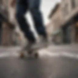 Skateboarder executing a perfect kickflip wearing Vans nonslip shoes