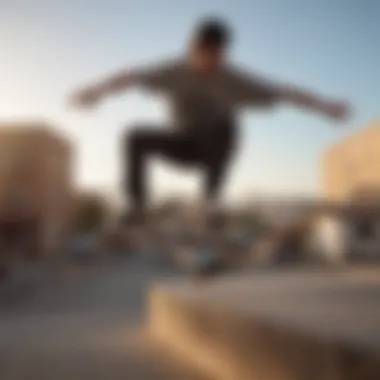 Skateboarder Executing Tricks with Enhanced Performance Skateboarder performing tricks with optimized performance