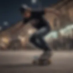 Skateboarder performing a stylish trick