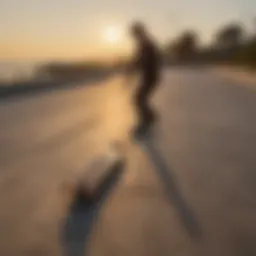 Skateboarding at Sunset in Union Bay