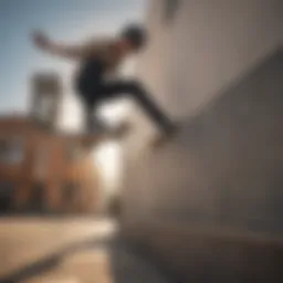 Urban Skater Performing a Trick