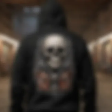 Skull Zip Hoodie with Vintage Punk Influence