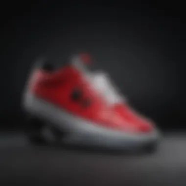 Sleek Red and Black DC Shoe Profile