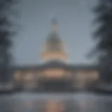 Snowy Capitol Building in Washington, DC