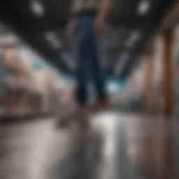 Sophisticated fashion accessories in an outlet store