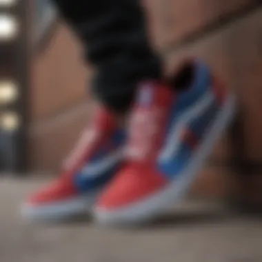 Vans Spider-Man Shoes Collaboration - Dynamic Red and Blue Design