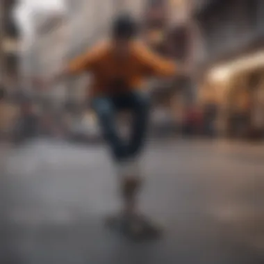Street Skateboarding: Culture and Community Skateboarder performing tricks in an urban environment