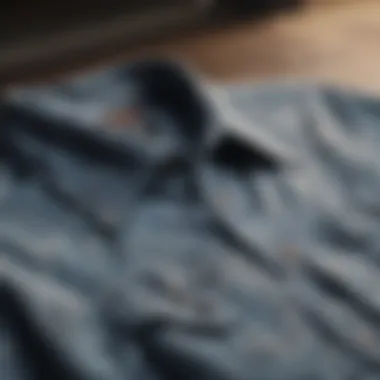 Neatly Folded Acid Wash Shirt Stylish Acid Wash Shirt Folded Neatly