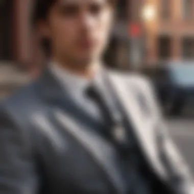 The Perfect Style Statement Fashionable seat belt belt draped elegantly over a tailored suit jacket