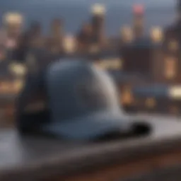 Stylish Trucker Hat on City Rooftop