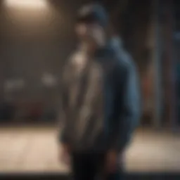 Abstract portrayal of sullen sweatshirt style