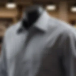 Sophisticated button-up shirt displayed on a tailor's mannequin