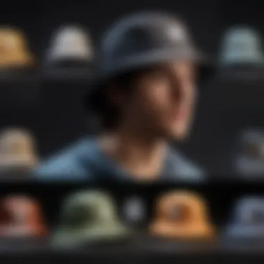 A collage showcasing various styles of adjustable bucket hats