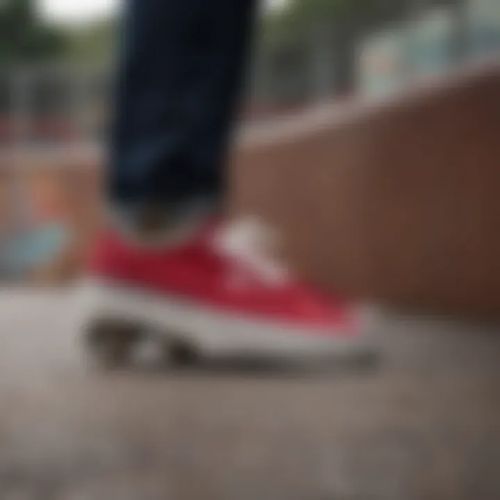 Vans Authentic Velvet displayed in a skate park, emphasizing its cultural significance.