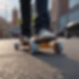 Sleek design of the Aceshin electric skateboard showcasing its modern aesthetics