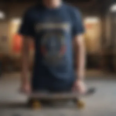 Historical Significance of the Dare Shirt A vintage skateboard adorned with classic Dare Shirts showcasing their historical significance