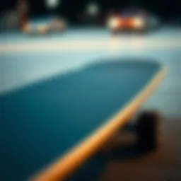 Detailed view of a glide skateboard showcasing its sleek design