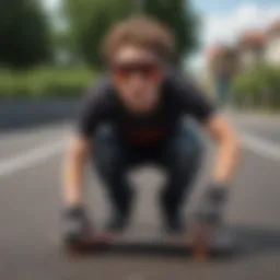 Marcus Kleveland showcasing advanced goggles during a skateboarding trick