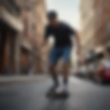 Urban skateboarding scene featuring XS Ethika boxers