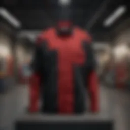 Dynamic display of a red and black Vans shirt showcasing its unique design.