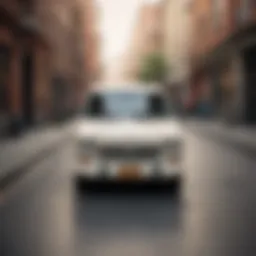 Stylish cream platform vans on a skateboard in an urban setting