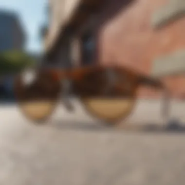 Round Shape Sunglasses and Skateboarding Culture Skateboarder sporting round shape sunglasses during a trick