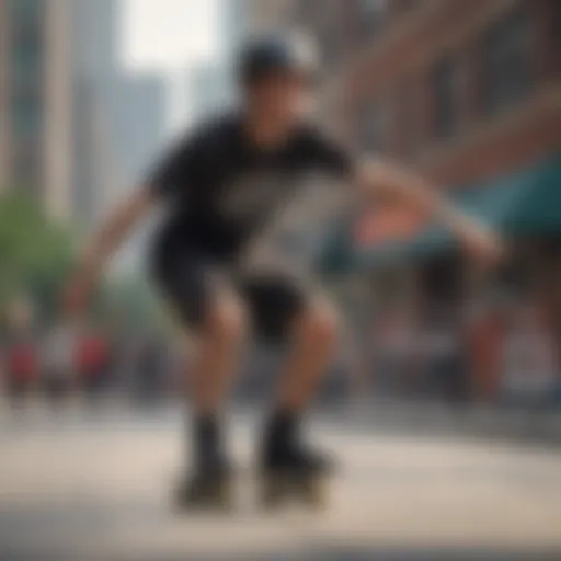 Thrilling inline skating in urban Chicago