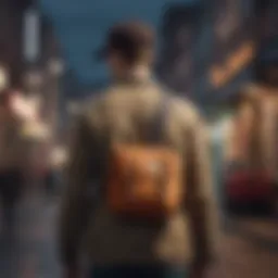 Sleek and sophisticated Herschel Supply Co crossbody bag in urban setting