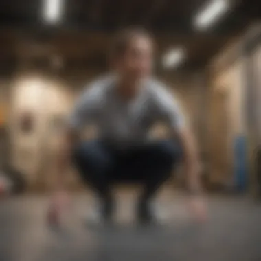 Breathable Squatting Attire A shirt made of breathable fabric during a squat workout