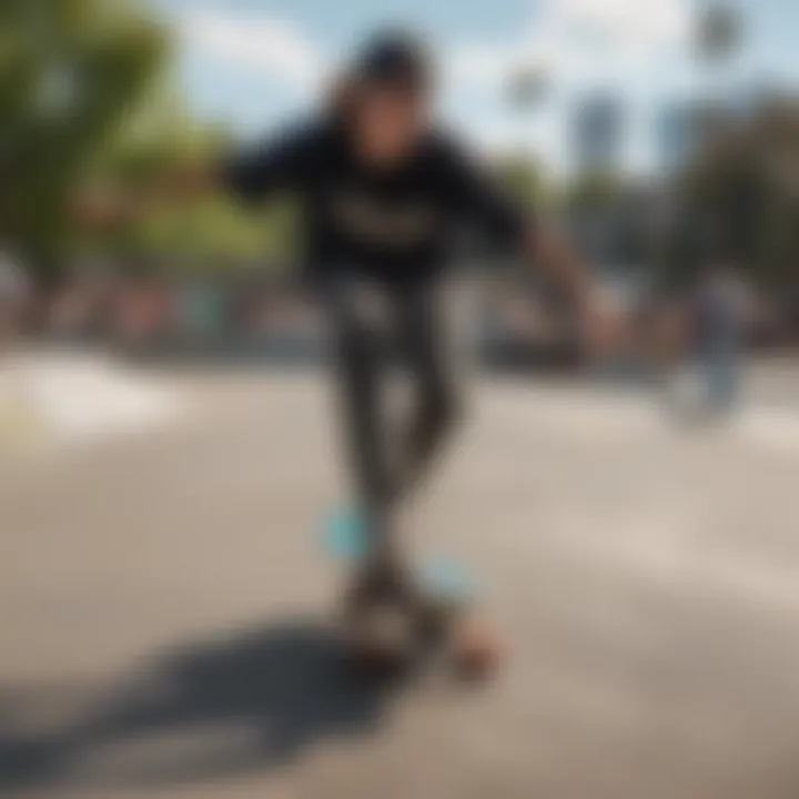 Community gathering at a skate park, promoting inclusivity