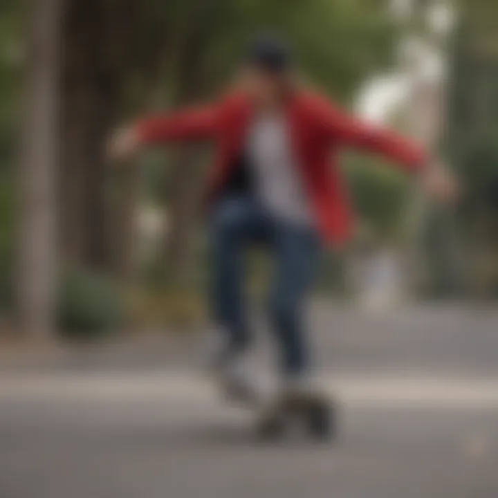 A skateboarder performing tricks while wearing SB Zoom Blazer