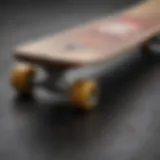 A vintage skateboard showcasing the evolution of HUF branding