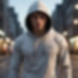 A stylish thin hoodie designed for skateboarding