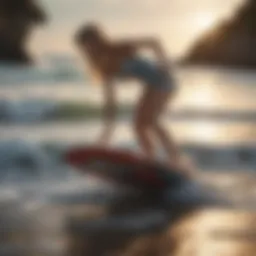 Elegant surf wear on display
