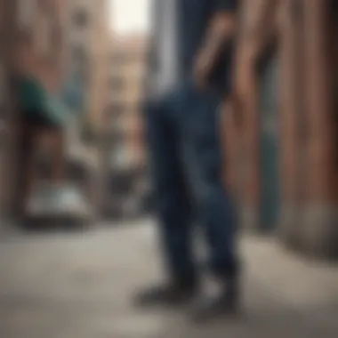 Person wearing Dickies pants in an urban setting