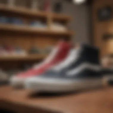 Display of Elegant Vans California Shoes Elegant Vans California Shoes on Display