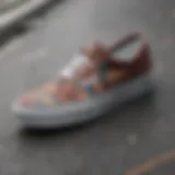 Abstract art pattern on Vans shoe