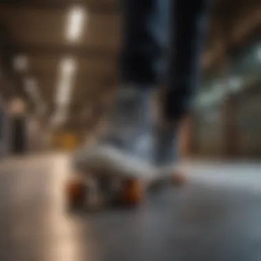 Dynamic Movement with Vans Skates Sleek Vans skate shoes in motion