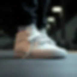 Vans white velcro shoes showcasing sleek design