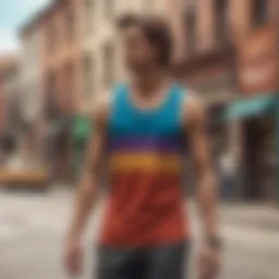 Vibrant tank top showcasing bold color palette