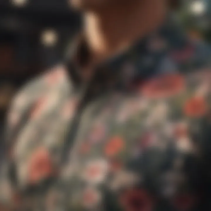 Vintage-inspired floral print shirt